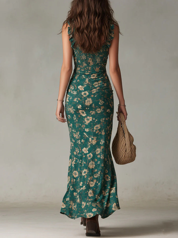 Francesca | Abito Maxi Verde Bohemien