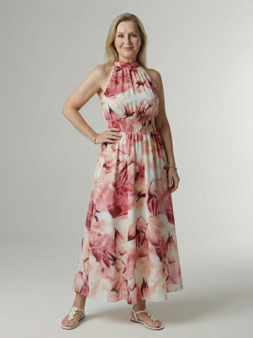 Sylin | Abito Midi con Scollo Americano