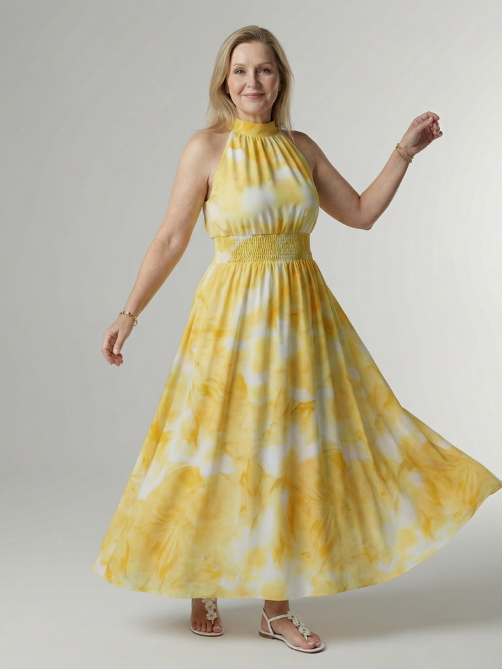 Sylin | Abito Midi con Scollo Americano