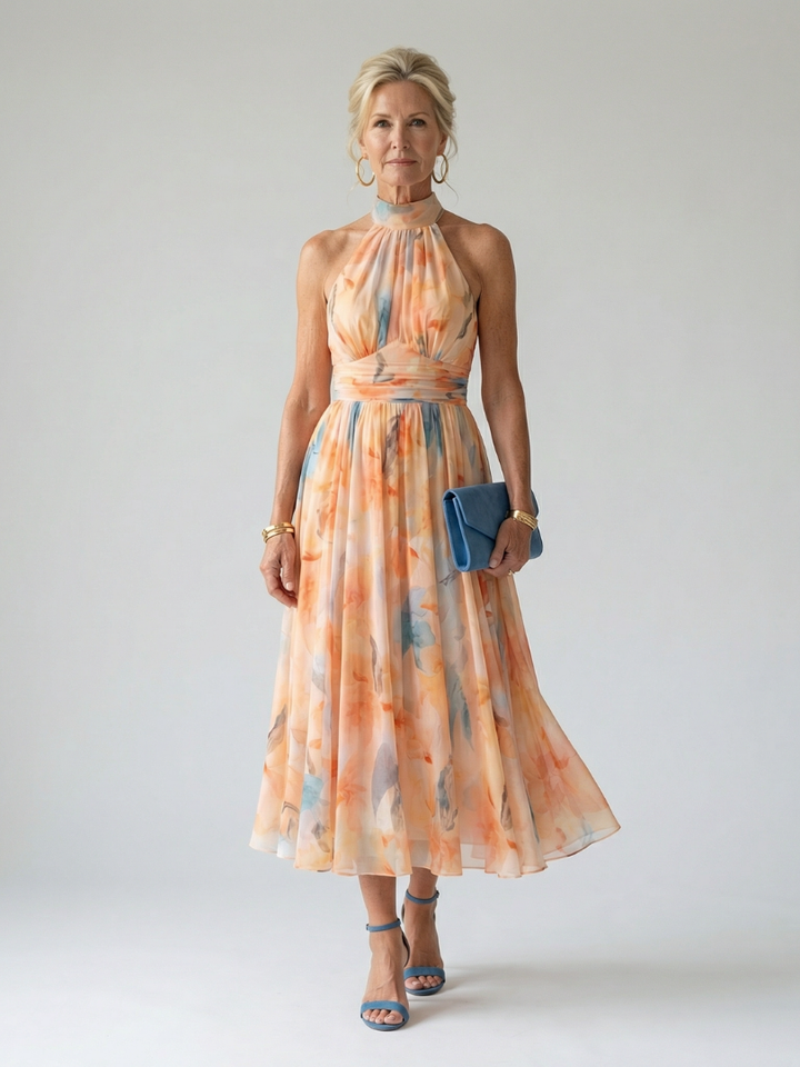 Elin | Abito Midi con Scollo Americano