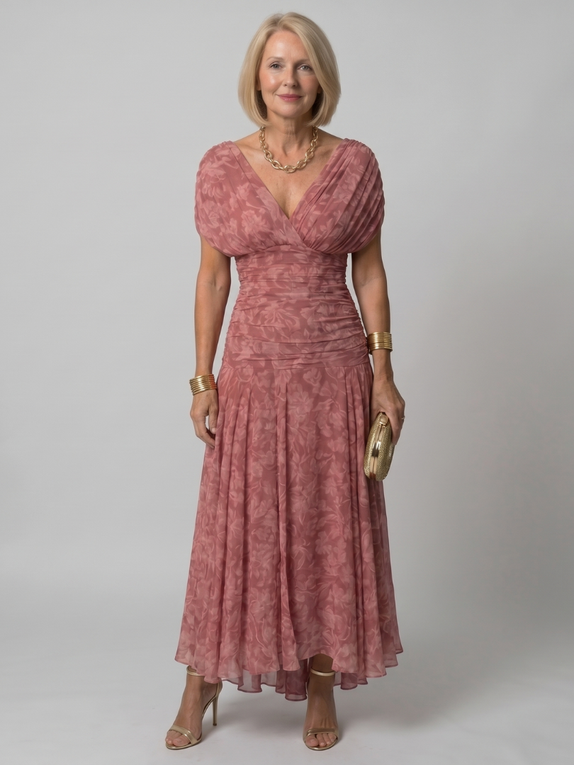 Calen | Abito Midi Off-Shoulder Fluente