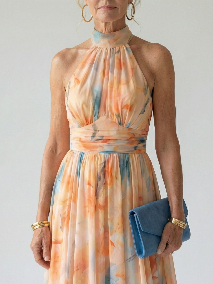 Elin | Abito Midi con Scollo Americano
