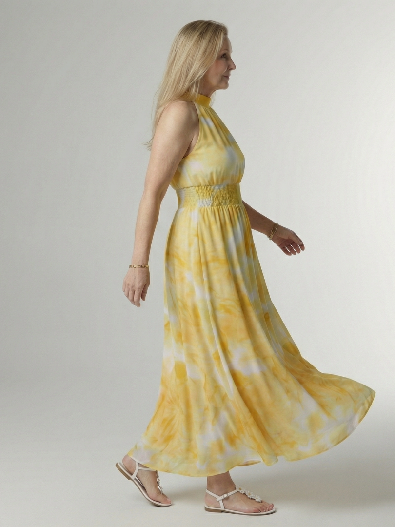 Sylin | Abito Midi con Scollo Americano