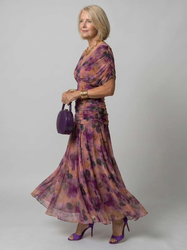 Calen | Abito Midi Off-Shoulder Fluente