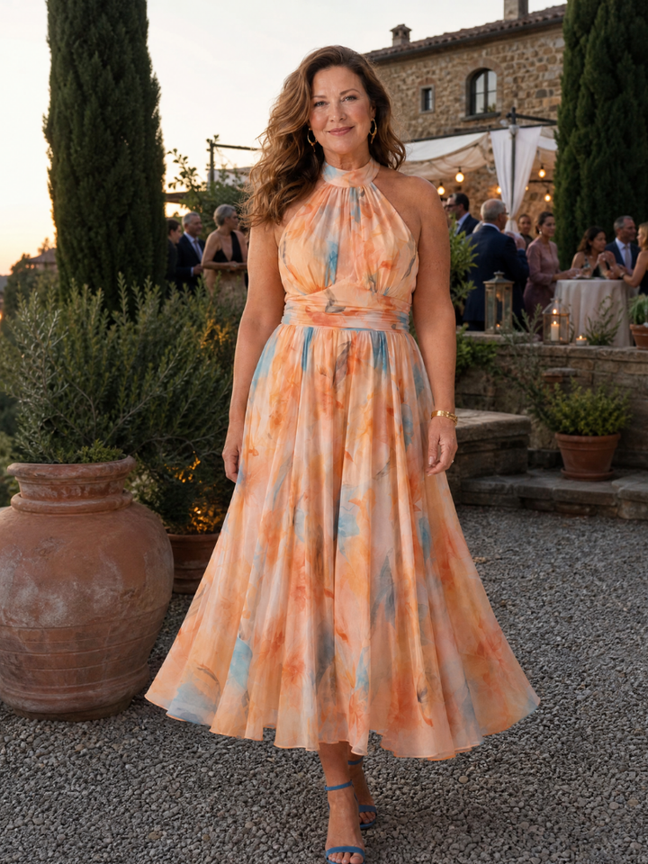 Elin | Abito Midi con Scollo Americano