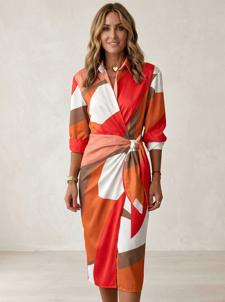 Cecilia | Abito a Righe Colorate
