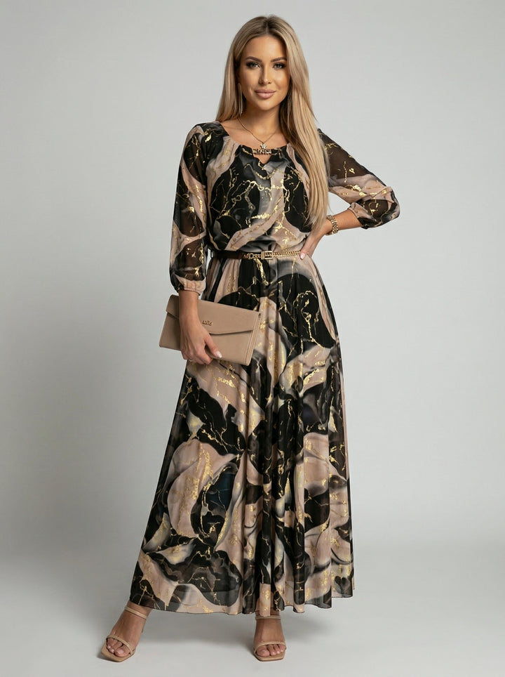 Chavelle | Abito in Chiffon con Stampa