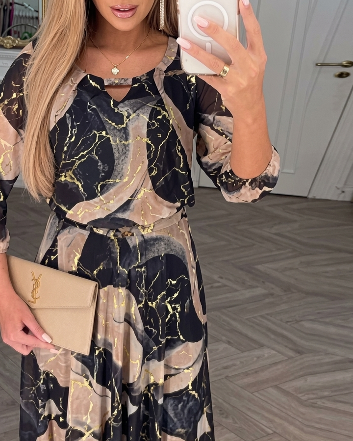 Chavelle | Abito in Chiffon con Stampa