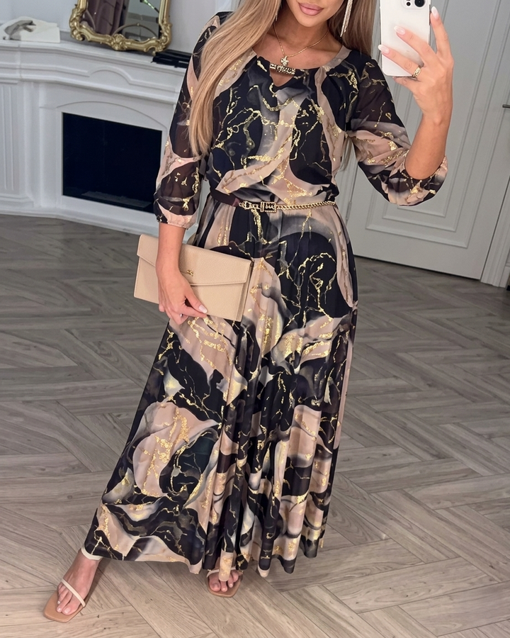 Chavelle | Abito in Chiffon con Stampa