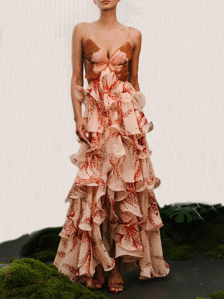 Mira | Abito Maxi Papillon Signature