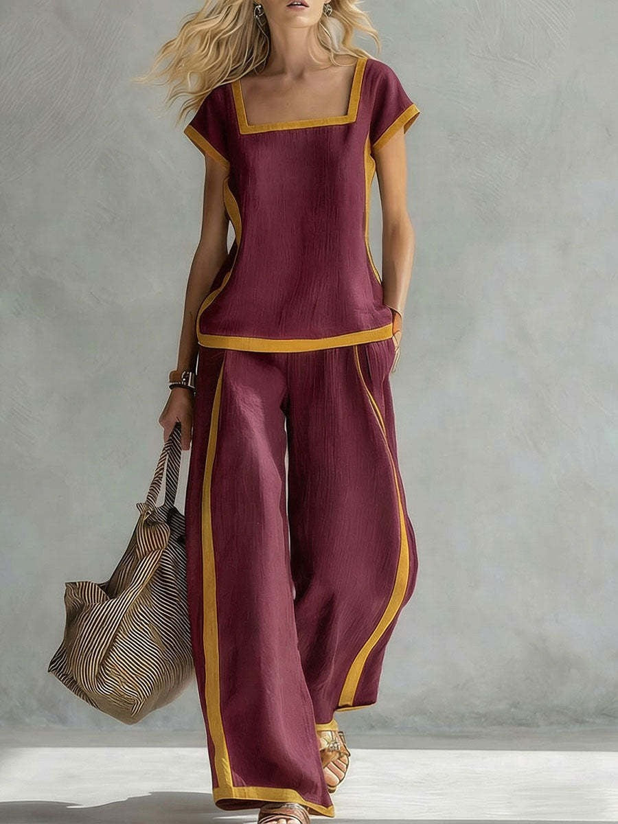 SERENA | COMPLETO ELEGANTE IN LINO A DUE PEZZI
