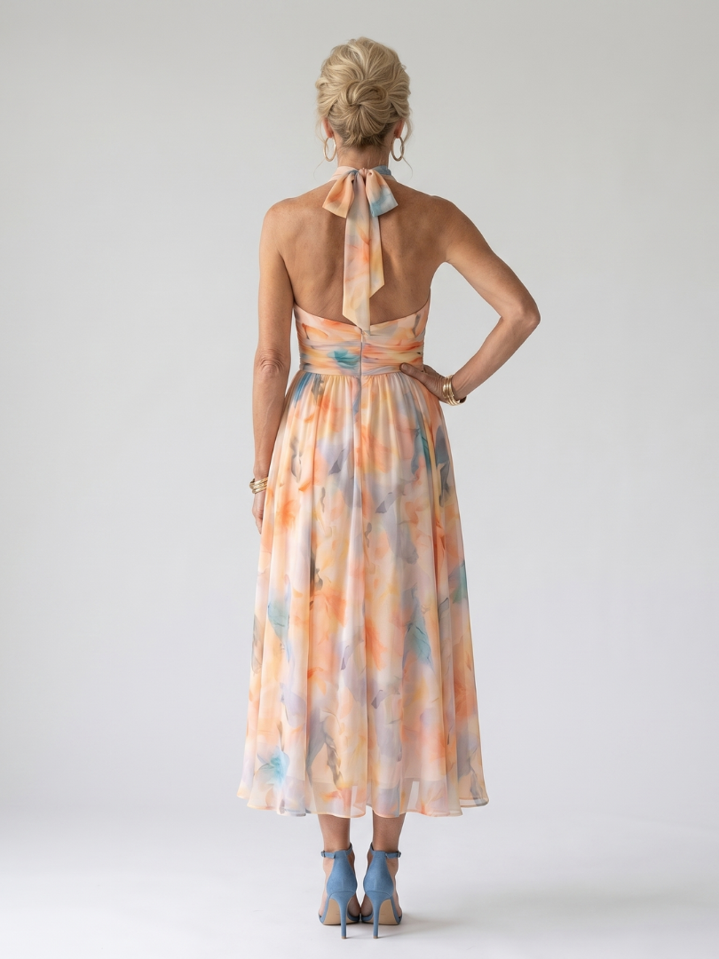 Elin | Abito Midi con Scollo Americano