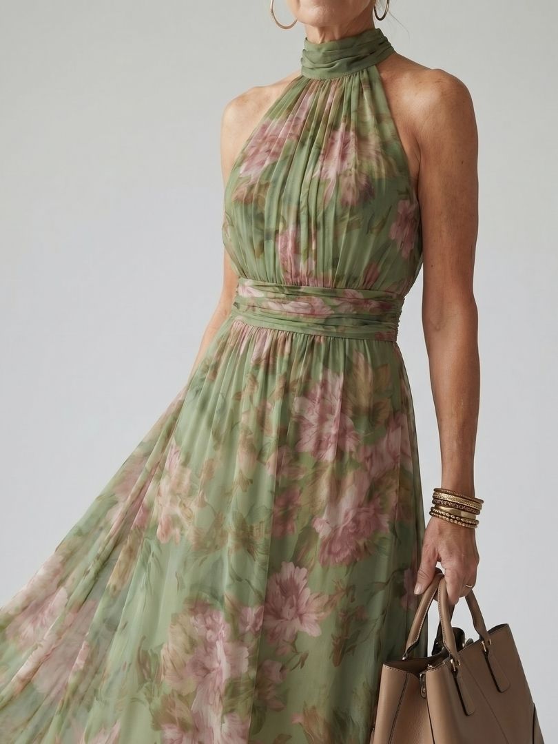 Mirelle | Abito Midi con Scollo Americano