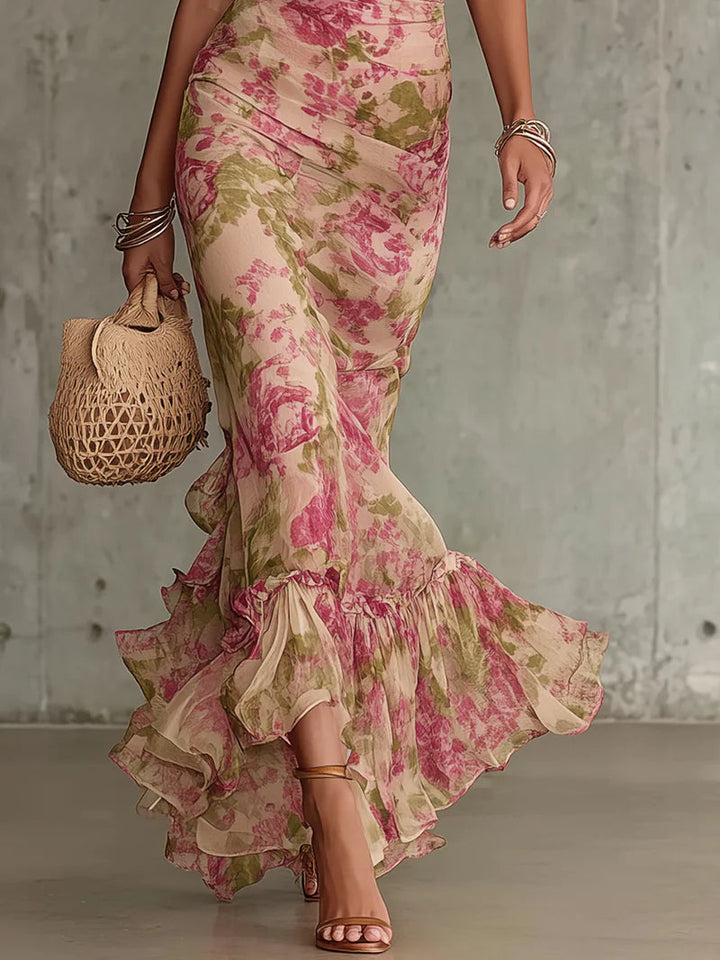 Rosalia | Abito Maxi Vintage a Rose