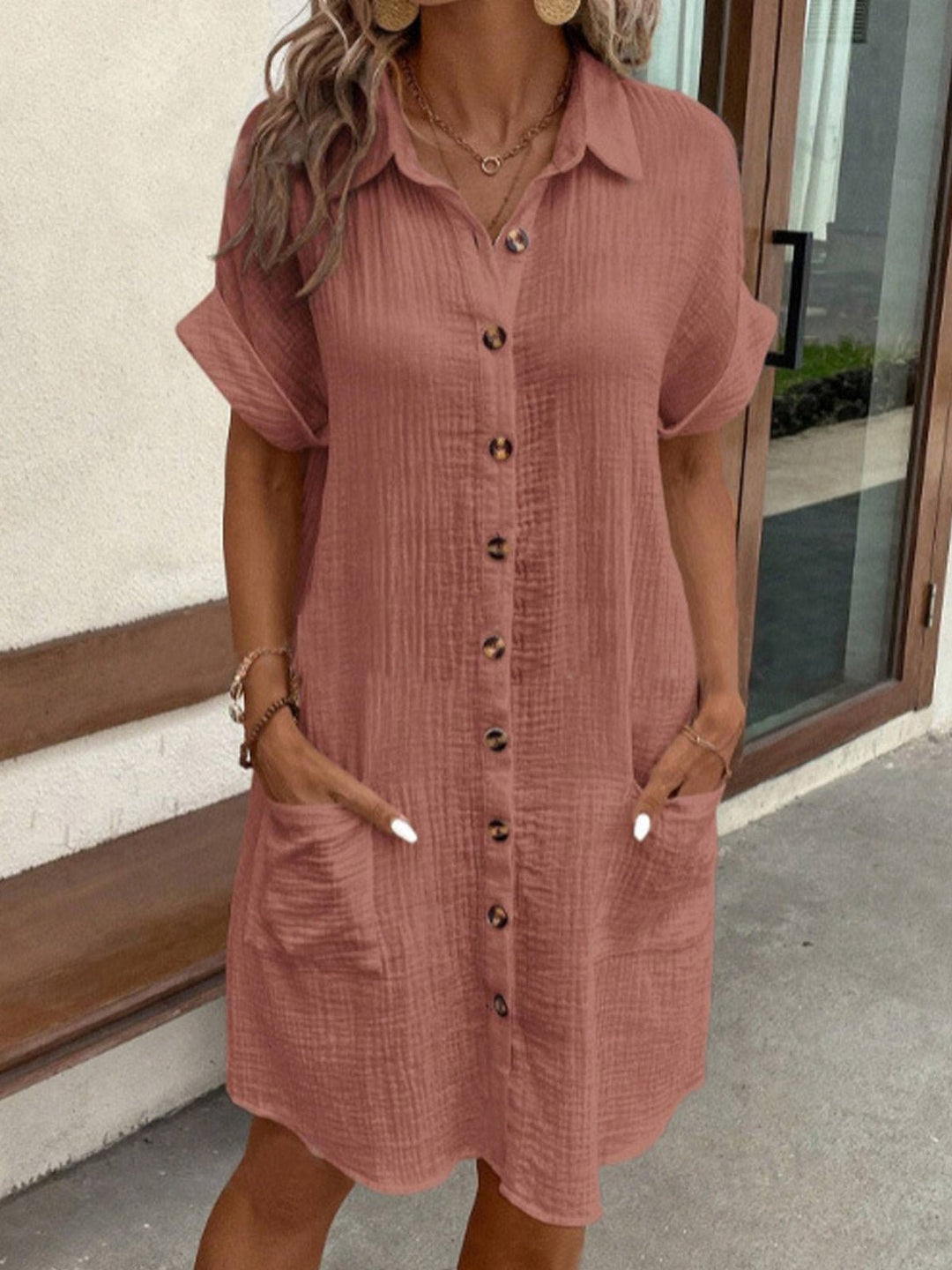 Dunya | elegante abito polo con cintura
