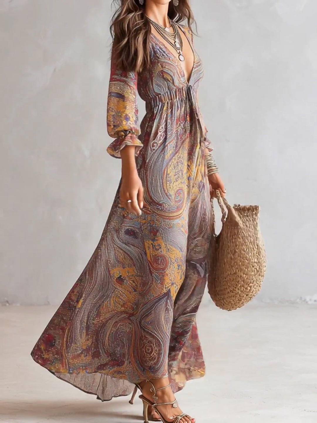 Ginevra | Abito Maxi Paisley