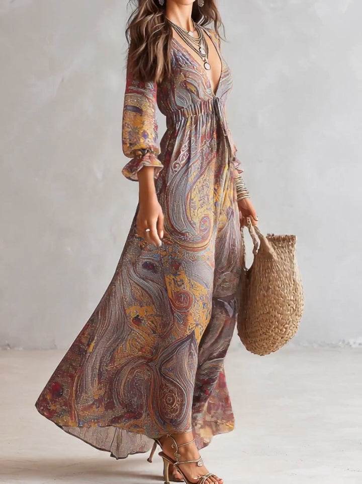 Ginevra | Abito Maxi Paisley