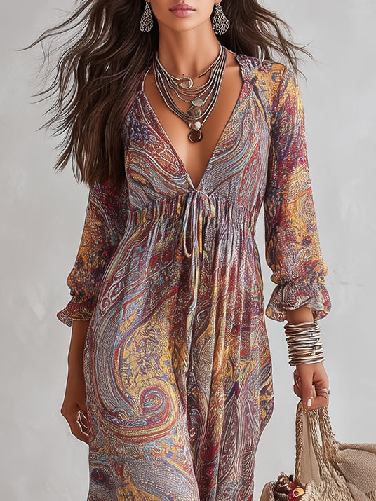 Ginevra | Abito Maxi Paisley