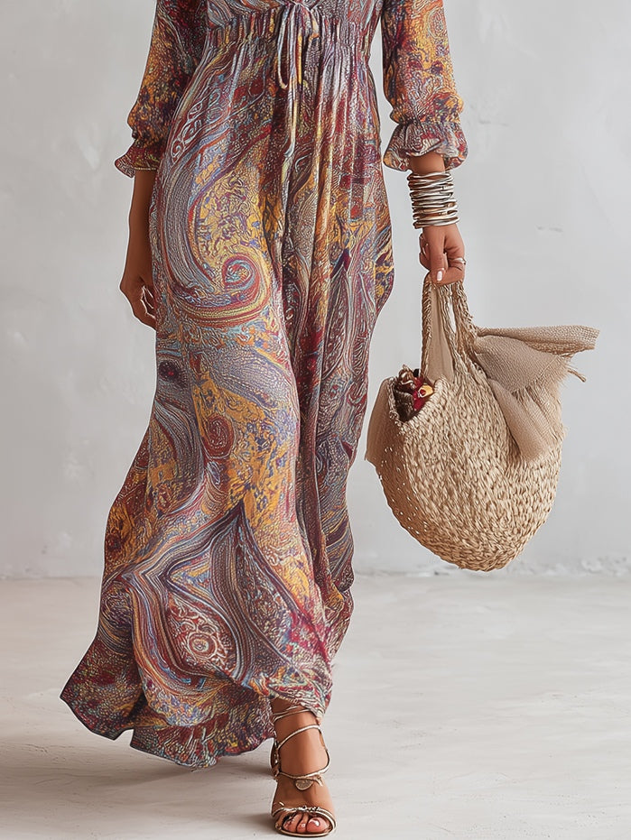Ginevra | Abito Maxi Paisley