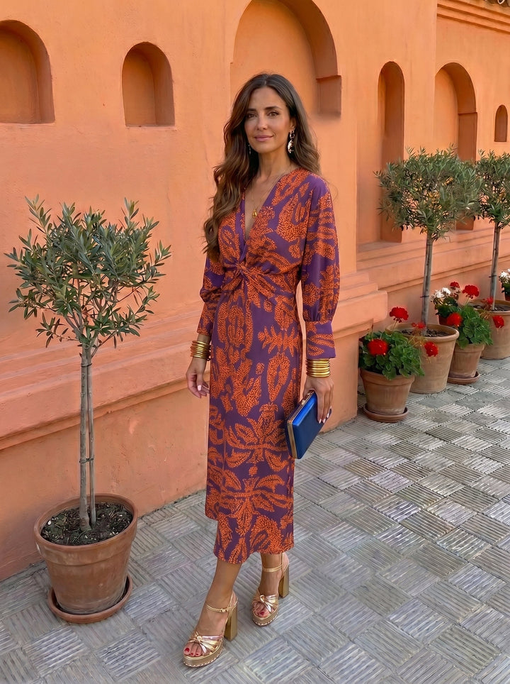 Silvia | Abito Midi con Stampa