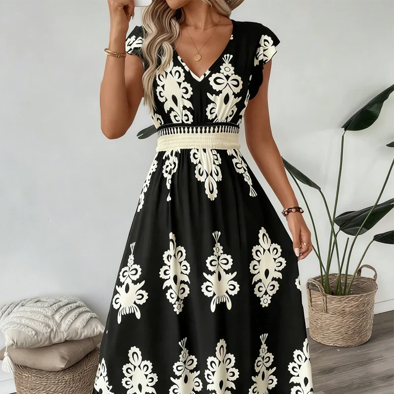 Candela | Abito Maxi Barocco