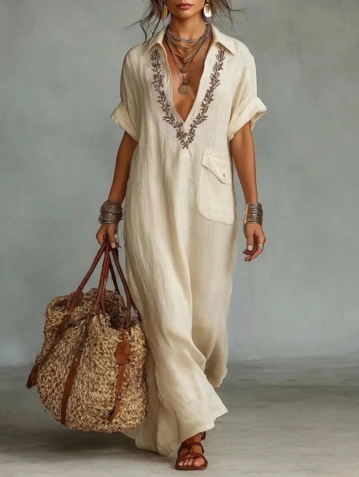 Marta | Vestito Maxi Bohemio con Stampa Floreale